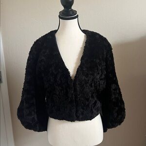 Bisou Bisou Black Faux Fur Jacket